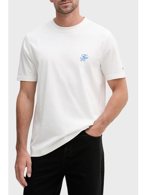 Tommy Hilfiger Logolu Pamuklu Regular Fit Bisiklet Yaka T Shirt Erkek T Shirt MW0MW43066 Ybl