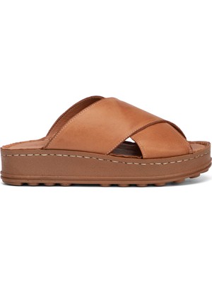 Tergan Taba Hakiki Deri Kadın Terlik - K4METR068706-L8R