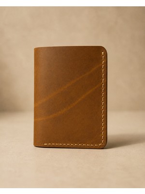 Oakco Leather KAHVERENGİ DİK FORMDA CÜZDAN