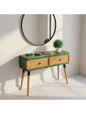 Mobenta Stria Entry: Modern Masif Dresuar 2 Çekmeceli Antre Konsolu - 120X31 Ye-Tk