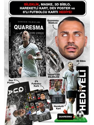 Parodi Yayınları Quaresma Futbolcu Kitabı  - Maske, 3D Biblo, Dev Poster, Hareketli Kart 100 Sayfa Ahmet Koyuncu Yazarlı Setli Hediye