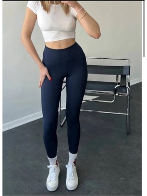 Mercan Kids & Butik Kadın Yüksek Bel Toparlayıcı Tayt Dikişsiz Iç Göstermez Spor Taytı