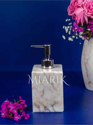Miarik Design Dekoratif Mermer Kare Sıvı Sabunluk