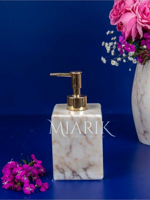 Miarik Design Dekoratif Mermer Kare Sıvı Sabunluk