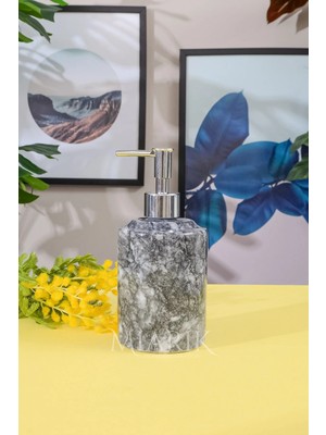 Miarik Design Koyu Gri Bursa Siyahı Renk Mermer Sıvı Sabunluk
