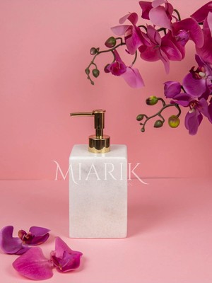 Miarik Design Dekoratif Mermer Kare Sıvı Sabunluk
