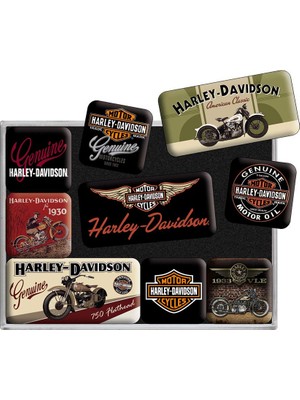 Nostalgic Art Harley-Davidson - Bikes Magnet 9'lu Set