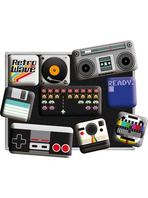 Nostalgic Art Wave Media Magnet 9'lu Set