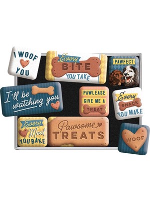 Nostalgic Art Every Bite You Take Dog Treats Magnet 9'lu Set