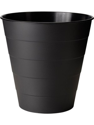 IKEA 10 Lt Siyah Renk Çöp Kutusu Ergonomik Polipropilen Plastik Ofis İçin Şık Tasarım