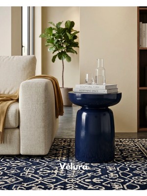 Velura Home & Living Fargo Mantar Yan Sehpa - Lacivert