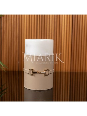 Miarik Design Deri Detayli Vazo, Skulentlik