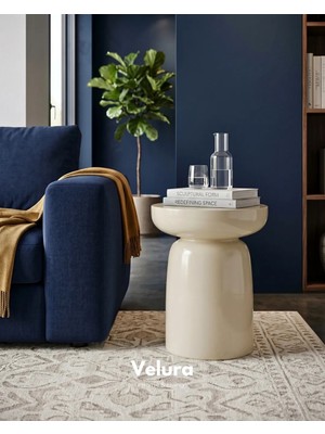 Velura Home & Living Fargo Mantar Yan Sehpa - Krem