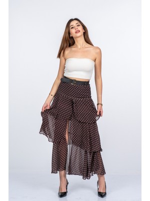 MissVina Trend Model Kemerli Çingene Etek 6879