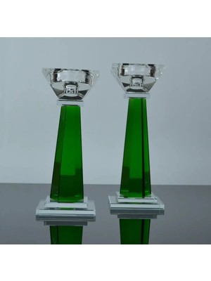 Miarik Design Dekoratif 2li Kristal Şamdan Mumluk