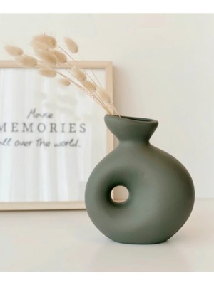 Miarik Design Dekoratif Tombik Seramik Vazo