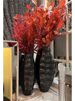 Miarik Design Dekoratif Uzun Döküm Vazo 45 cm