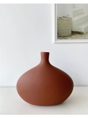 Miarik Design Dekoratif Seramik Yayvan Vazo