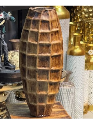 Miarik Design Dekoratif Uzun Döküm Vazo 45 cm