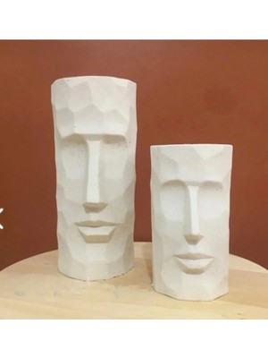 Miarik Design Kafa Seramik Dekoratif Vazo