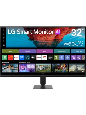 LG 32U701SB-B 31,5" U7S Alpha 7 AI 5ms (Gtg At Faster) 60Hz (2xHDMI+USB 2.0) HDR10 4K UHD (3840X2160) webOS Airplay 2 VA Panel Smart Monitör