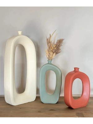 Miarik Design Dekoratif 3lu Seramik Vazo