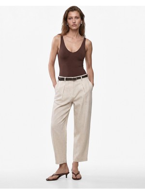Koton Slim Fit U Yaka Kalın Askılı Bodysuit