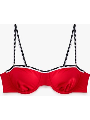 Koton Çıkarılabilir Askılı Kroşe Detaylı Balenli Bikini Üst