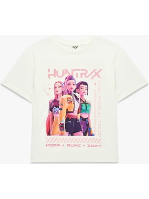 Koton Lisanslı Kpop Baskılı Kısa Kollu Pamuklu Tişört
