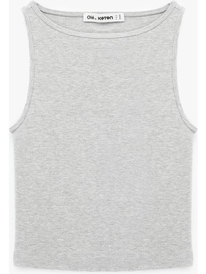 Koton Slim Fit Kayık Yaka Modal Karışımlı Kolsuz Atlet