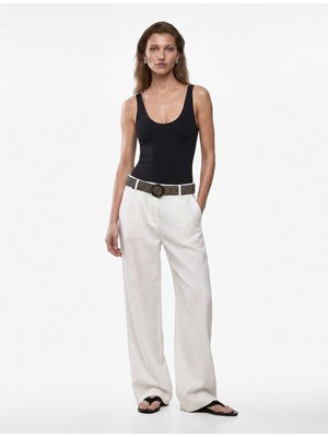 Koton Slim Fit U Yaka Kalın Askılı Bodysuit