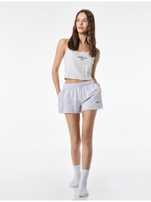 Koton Baskı Detaylı Viskon Askılı Pijama Üstü