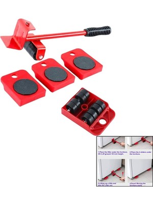 Ttta Ev Tipi Kaldıraç Eşya Mobilya Taşıma Aparatı 5pcs Taşıma KAPASİTE:150KG