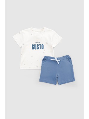 Little Gusto Organik Pamuk Bebek Takımı Mavi