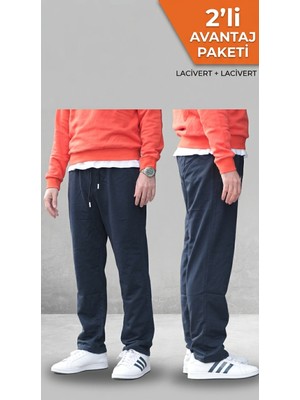 Osyday 2'li Erkek Baggy Eşofman Altı - Rahat Kesim Spor Pantolon Avantaj Paketi