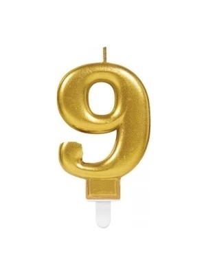 9 Rakam Mum Gold Renk