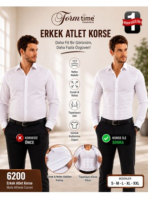 Qulat Form Time Erkek Korse Atlet/ Toparlayıcı & Incelten Etki
