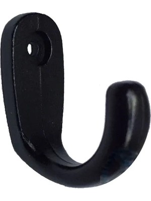 Büyük Tekli Fincan Askı, Dekor Askısı - Siyah, 12X23X30 mm