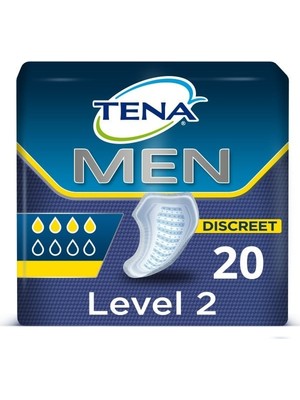 Tena Men Level-2 Erkek Mesane Pedi 20'li Paket 4 Damla ile Maksimum Koruma Sağlar