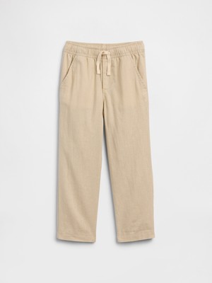 Gap Erkek Bebek Bej Pull-On Tapered Keten Karışımı Pantolon