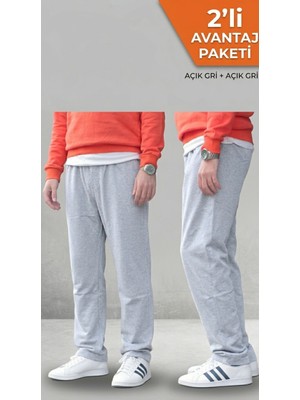 Osyday 2'li Erkek Baggy Eşofman Altı - Rahat Kesim Spor Pantolon Avantaj Paketi