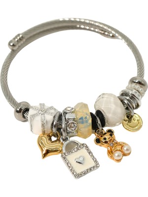 Biem Accessory Biem Pandora Model Çelik Bileklik Beyaz2