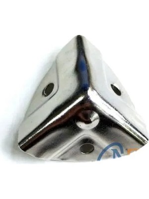 Dekoratif, Kutu, Sandık Köşesi - 35X22 Mm, Küçük, Nikel, 100 Adet
