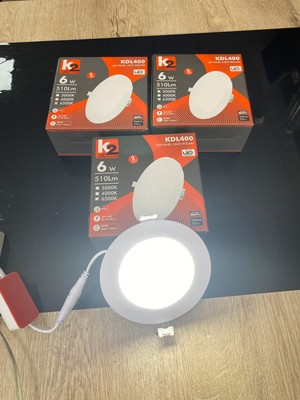 K2LED 6WATT Sıva Altı Yuvarlak LED Spot (3 Adet)