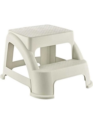 Hobby Life 2 Basamaklı Beyaz Merdiven Tabure Küçük Boy Ergonomik Tasarım ve Kolay Taşınabilir