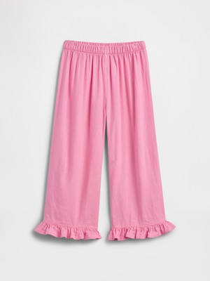 Gap Kız Bebek Koyu Pembe Keten Karışımı Pull-On Pantolon