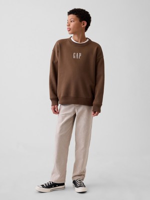 Gap Erkek Çocuk Bej Keten Karışımı Relaxed Easy Pantolon