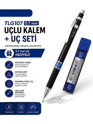 Penac Tlg 107 0.7 mm Uçlu Kalem Seti 0.7 Uç Hediyeli Versatil Kalem Okul Ofis Çizim Kalemi