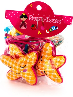 Biem Accessory Biem Yıldız Lastik Toka Turuncu Pembe