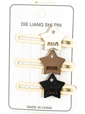 Biem Accessory Biem Minmin Yıldızlı Yan Toka Krem